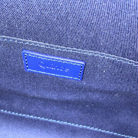 NWT Quince Italian Leather Dome Crossbody Bag in Blue - Picture 6 of 7